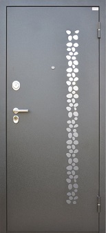 Металлическая дверь с отделкой сталь декором П11