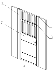 Фальш-панель над калиткой. Тип монтажа — встроенный, открывание наружу, вид со двора.