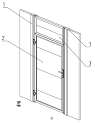 Фальш-панель над калиткой. Тип монтажа — встроенный, открывание внутрь, вид со двора.